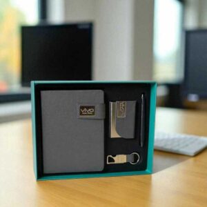 Premium Black 4-in-1 Corporate Gift Set | Custom Logo Executive Gift Combo