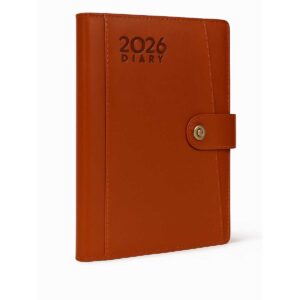2026 Year B5 Diary with Pen Loop & Flap Closure – Premium PU Leather Corporate Diary