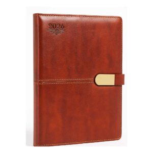 2026 B5 Diary with Brown PU Finish and Flap Closure – Executive Corporate Gift Diary