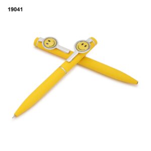 Custom Premium Pen – Model 19041 Vibrant Yellow Personalized Smiley Edition