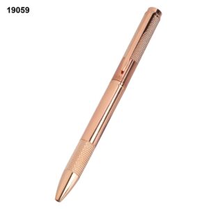 Custom Premium Metal Pen: Luxury Rose Gold Knurled Series