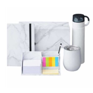 Marble Texture Gift Set – 5 in 1 Corporate Gift Set for Bulk Orders