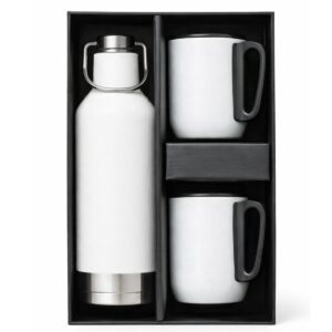 Premium Hot & Cold Bottle & 2 Mugs Set – Stainless Steel Corporate Gift Set for Bulk Orders