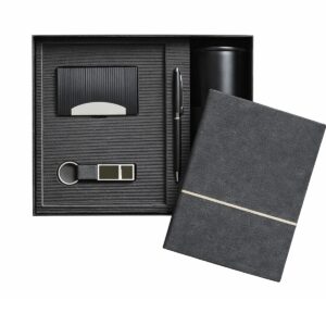 Custom Business Notebook Gift Set – Personalized PU & SS Corporate Gift Set for Bulk Orders
