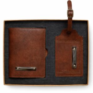 Custom Engraved Gift Set – Personalized Vegan Leather Travel Gift Set for Bulk Orders