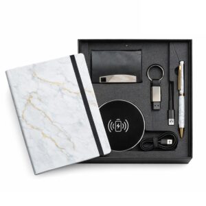 Personalized Desk Charger Set – Custom Corporate Wireless Charging Gift Box for Bulk Orders