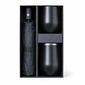 Luxury Premium Bottle Gift Boxes – Umbrella & 2 Mugs Corporate Gift Set for Bulk Orders