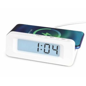 Custom Wireless Charging Clock with LED Display | 10W Fast Charging Digital Desk Clock | Corporate Gift Bulk Orders