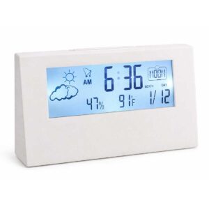 Digital Weather Station Table Clock With Backlight Bulk Corporate Desk Clock Manufacturer