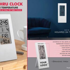 Digital See Thru Table Clock With Temperature Bulk Corporate Clock Supplier India