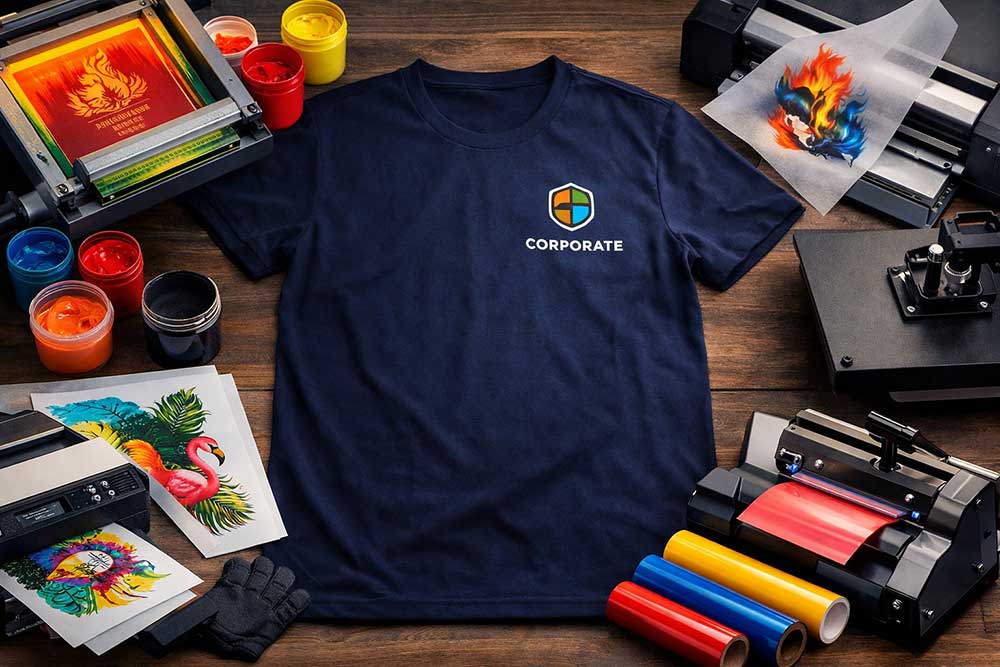 T-Shirt Printing Methods Explained – Screen, DTF, DTG, Sublimation Guide