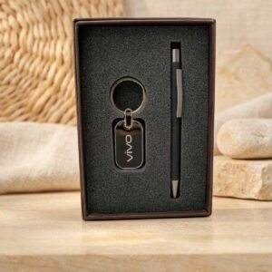Personalized Corporate Pen & Keychain Gift Set