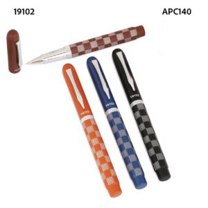 Premium Metal Roller Pen with Checkered Grip Design