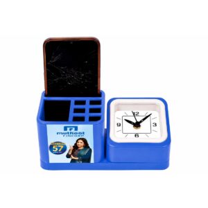 Corporate Gift Desk Clock with Pen Stand