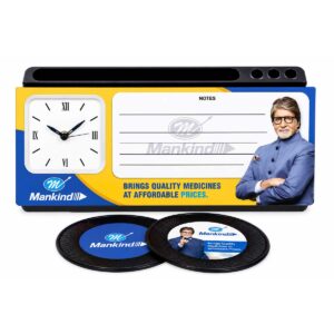 Custom Printed Desk Clock with Writing Pad