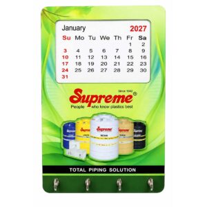 Custom MDF Key Holder with Calendar 2027