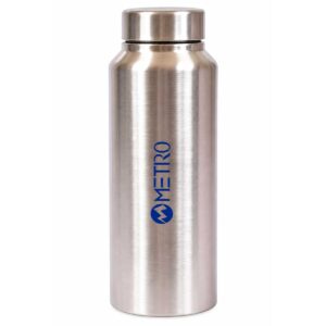 Custom Printed Silver Water Bottle