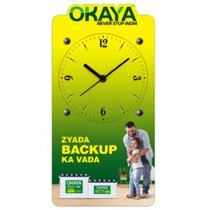 MDF Wall Clock with Crystal Plastic Glass