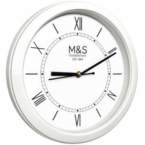White Frame Personalized Office Wall Clock
